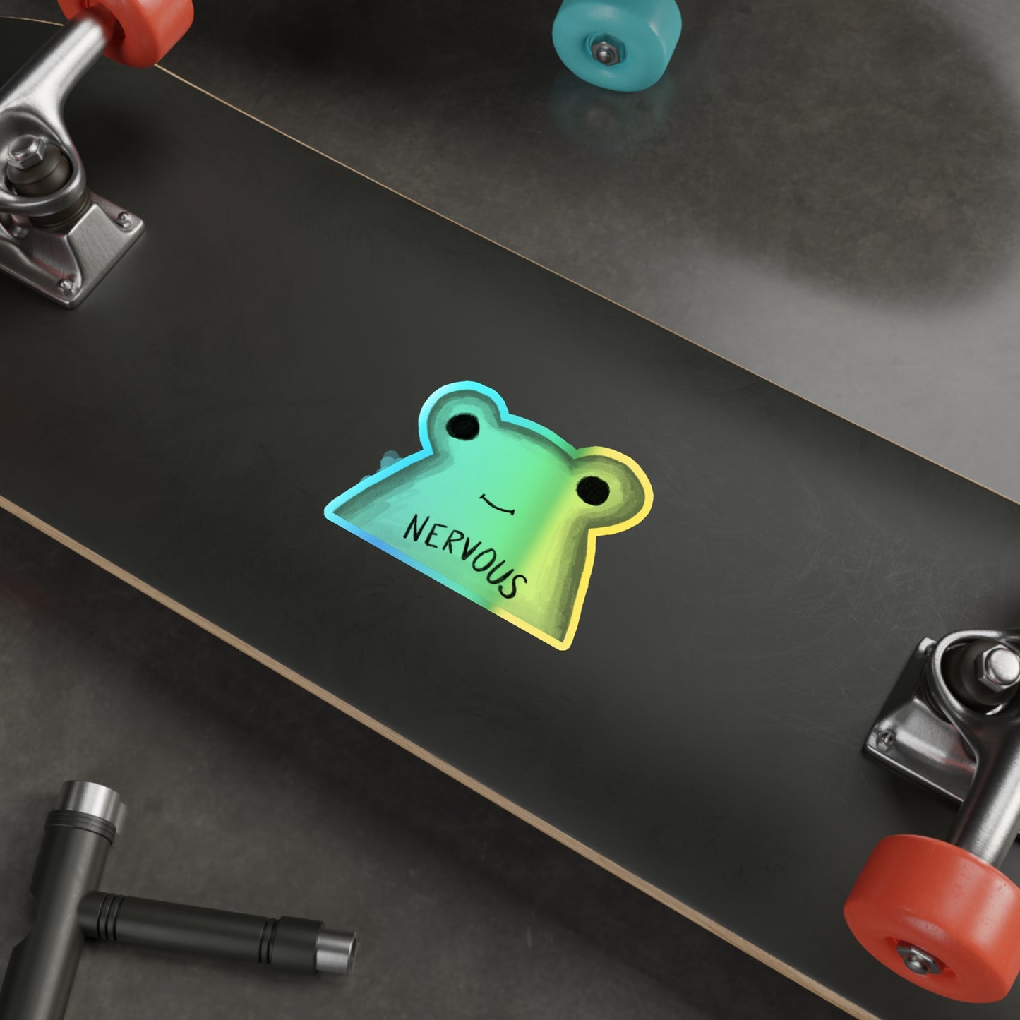 Nervous - Holographic Die-cut Stickers