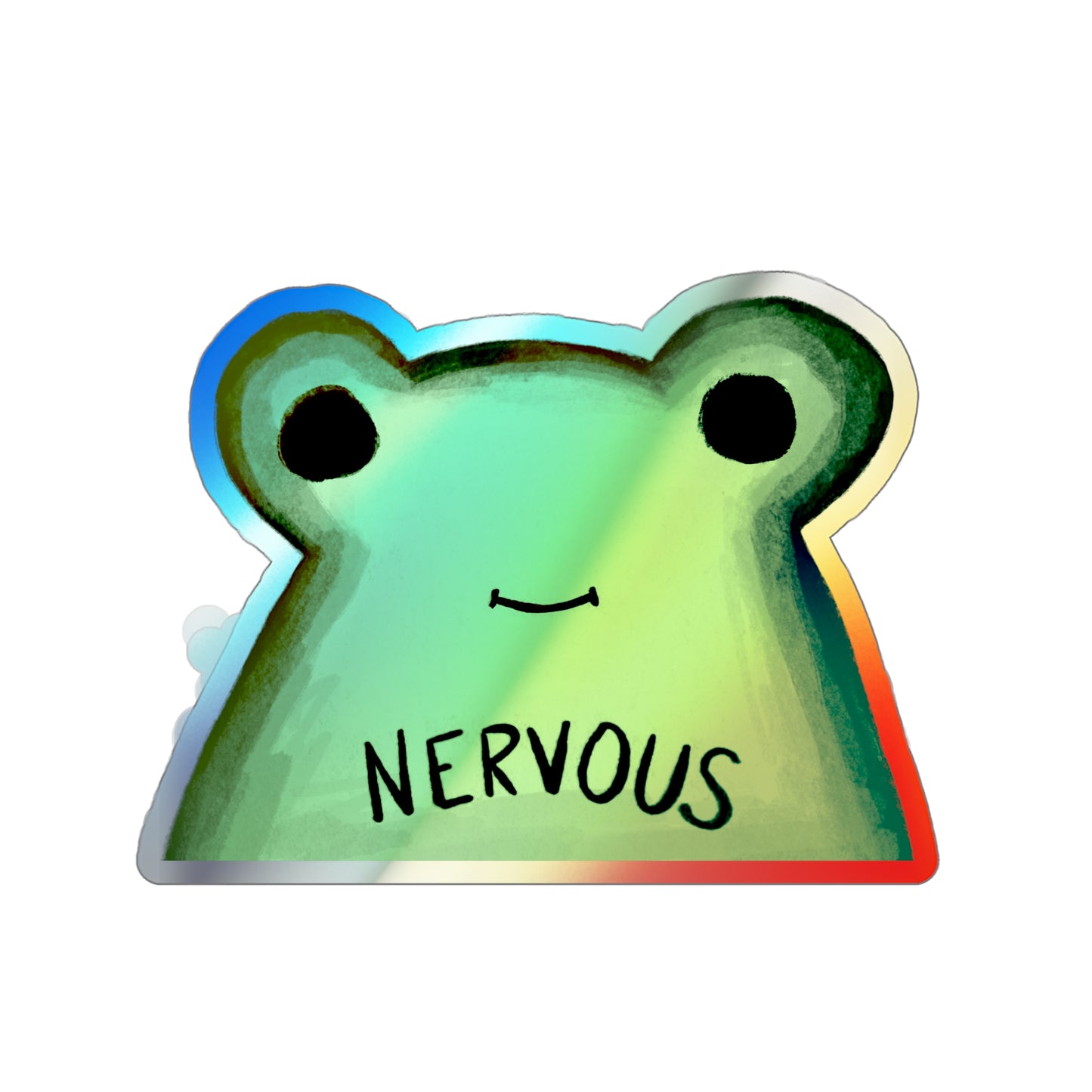 Nervous - Holographic Die-cut Stickers
