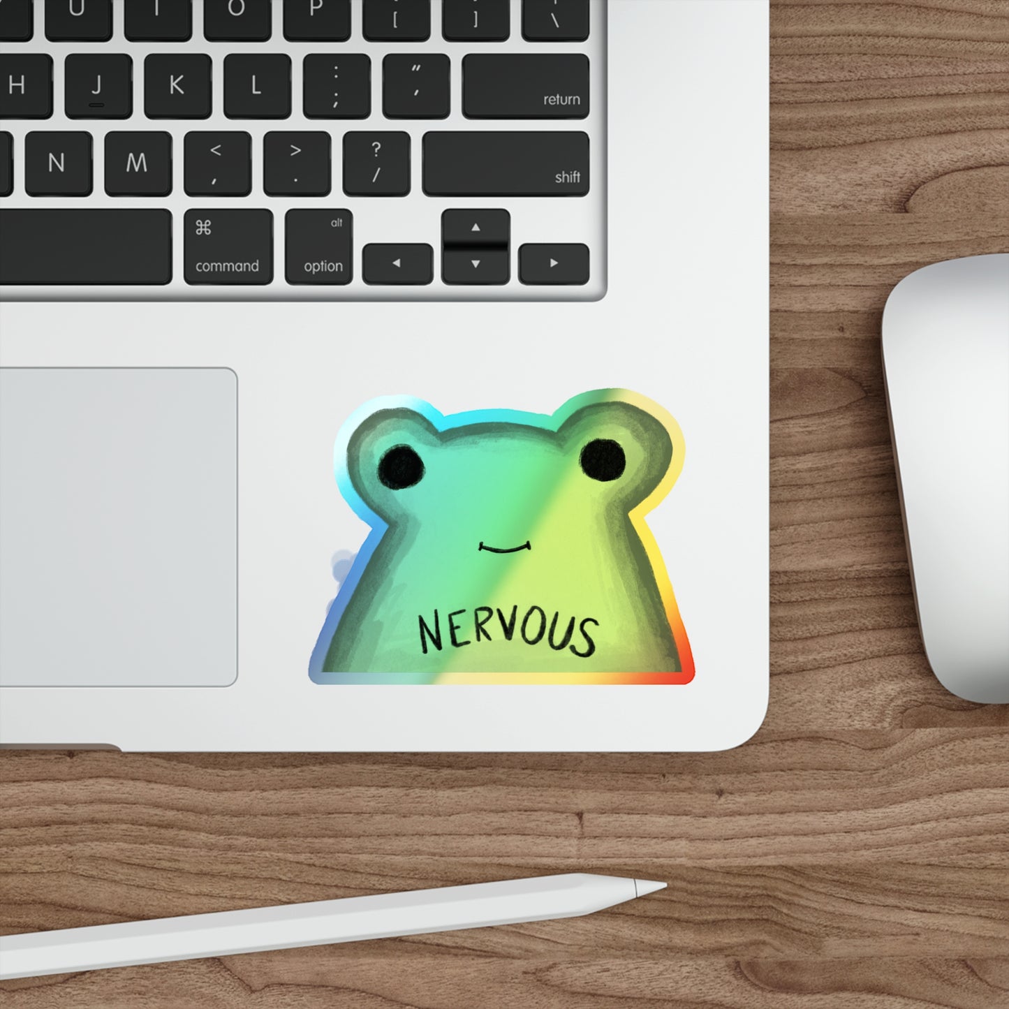 Nervous - Holographic Die-cut Stickers