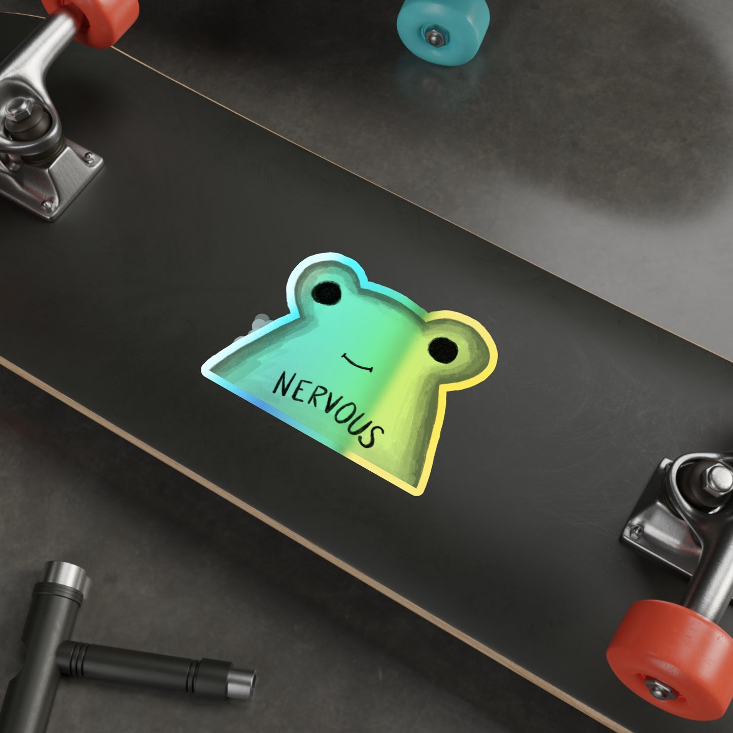 Nervous - Holographic Die-cut Stickers