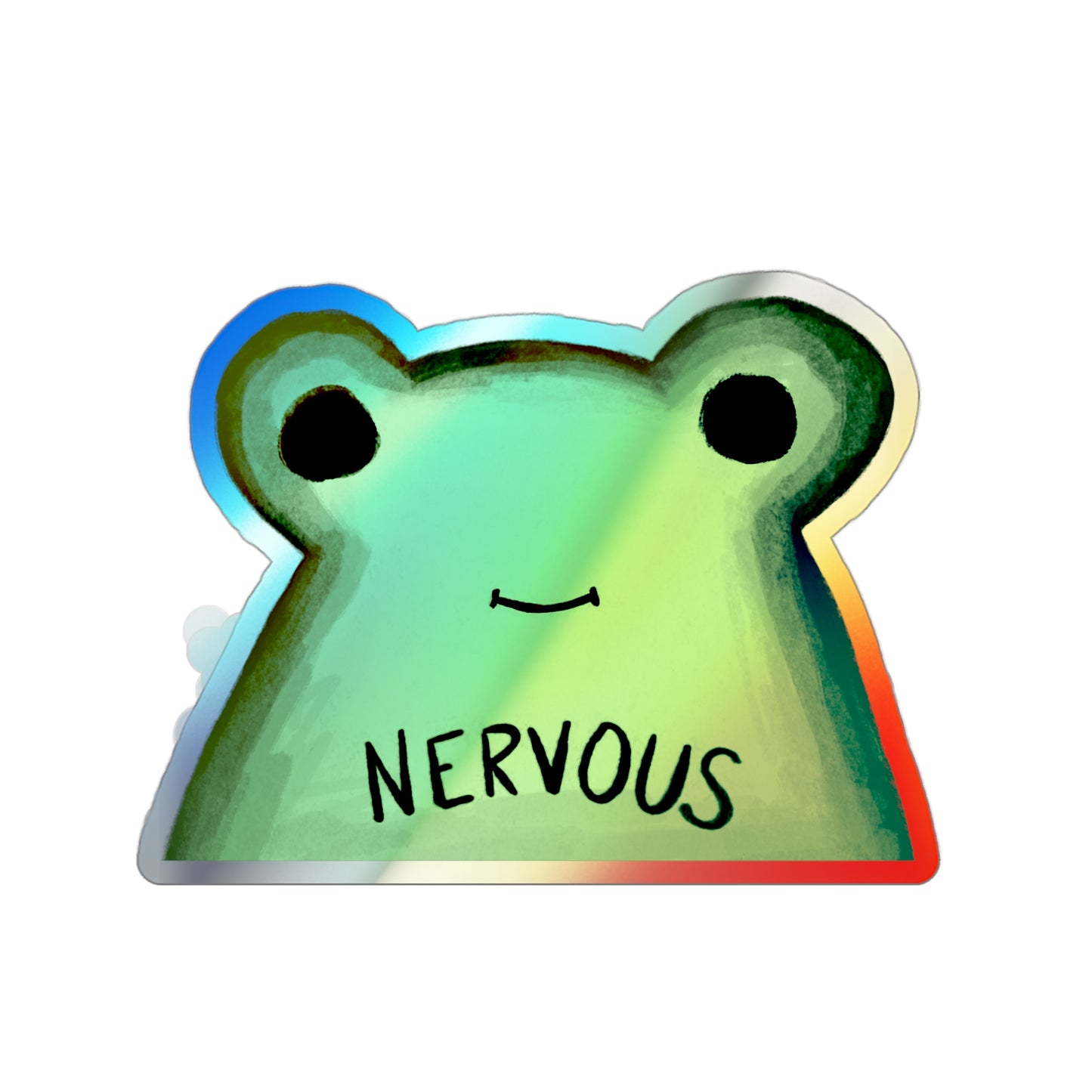 Nervous - Holographic Die-cut Stickers