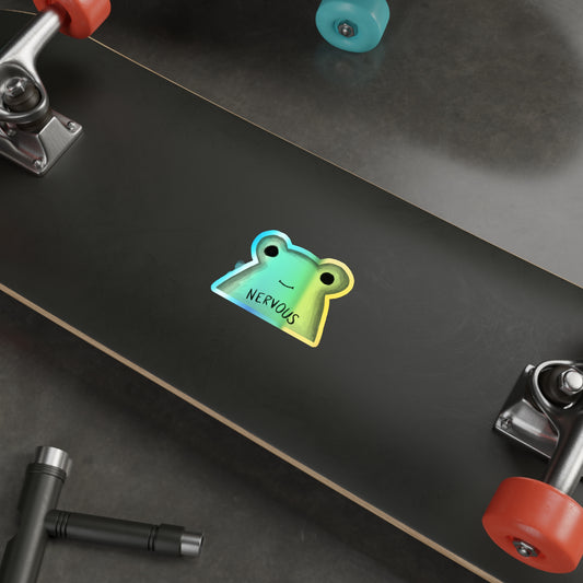 Nervous - Holographic Die-cut Stickers